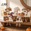 Halloween Tabletop Decorations Wooden Harvest Festival Ghost Ornament for Autumn Home Desktop Decoration, Cute Modern Farmhouse Fall Figurine