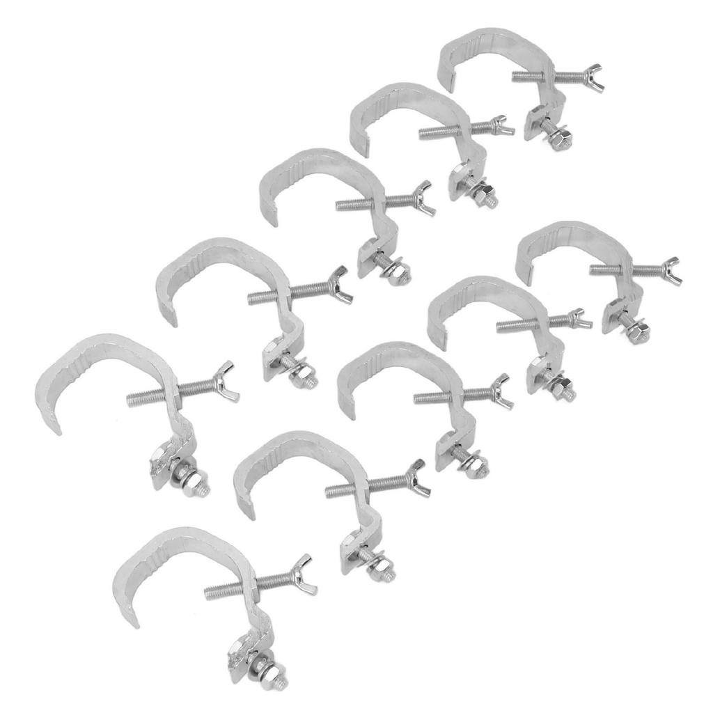 10PCS Stage Light Clamp 77lb Truss Clamp Aluminium Alloy Effortless Install Fits 30 to 52mm OD Pipe
