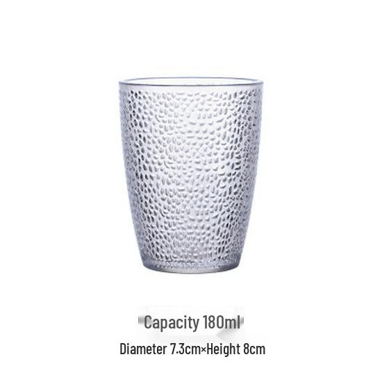 Colored Acrylic Water Cup: Transparent, Heat-Resistant, Drop-Resistant—Perfect for Mouthwash, Juice, Tea, or Beer.