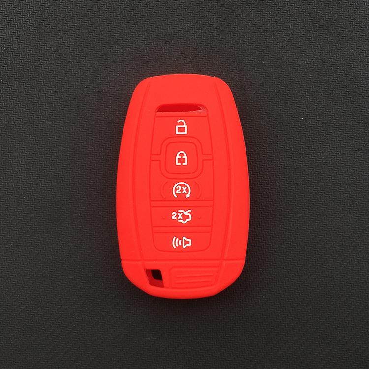Silicone Car Key Cover Case For Lincoln Lincoln Nautilus Navigator 5 Button Key
