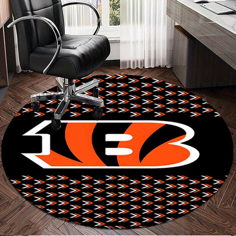 Cincinnati-Bengals Helmet Round Rug for Livingroom,Bedroom, Palyroom, Chair Rug, Area Rug, Circle Carpet, Large Size Fan Christmas Gift