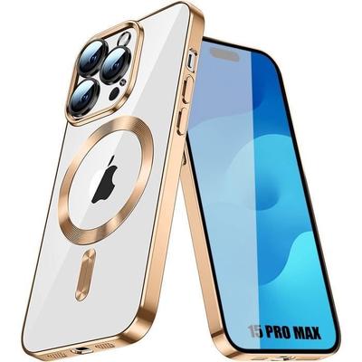 Protective Case - BOOLING - for iPhone 15 Pro Max - Silicone - Magnetic Ring - Shiny
