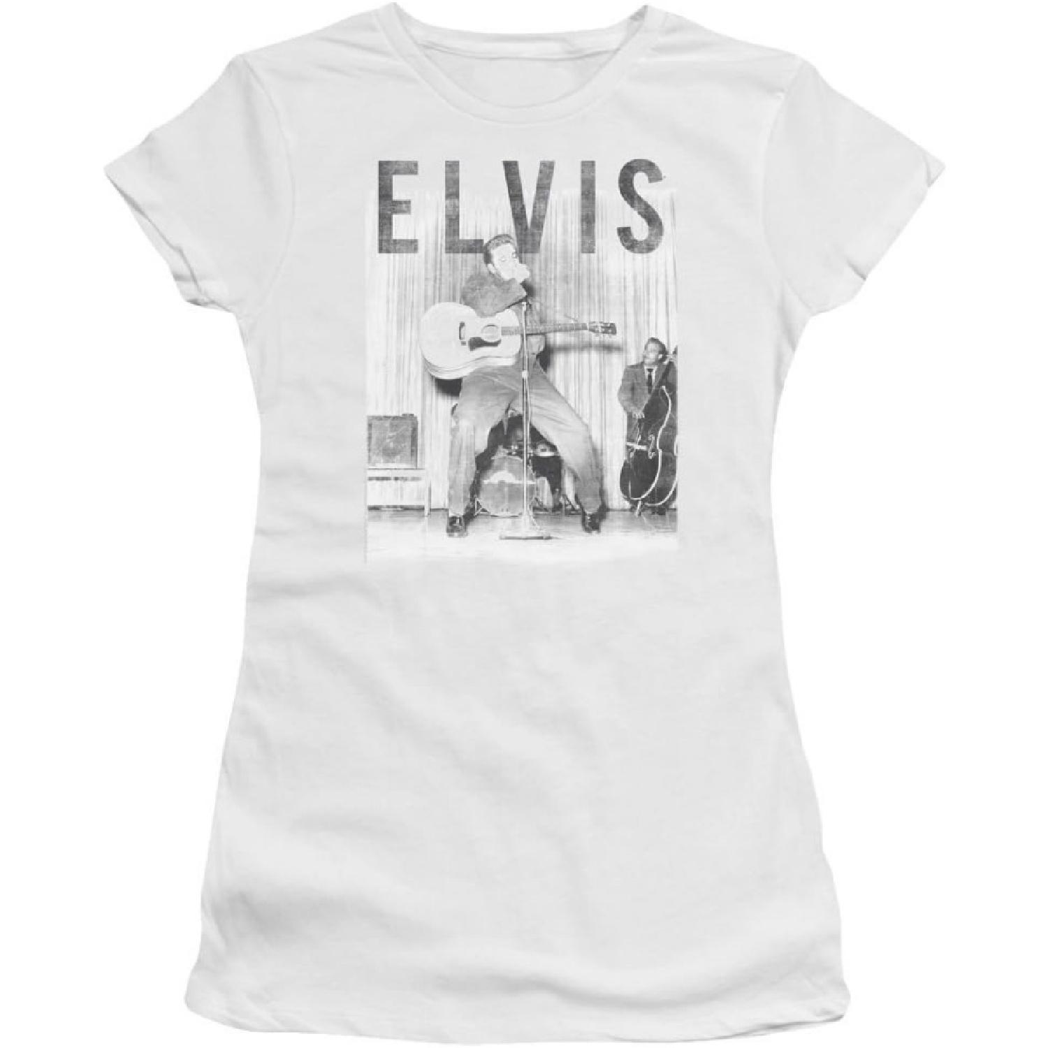 Elvis Presley - Juniors with The Band Sheer T-Shirt XXXXXL белый