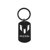 World Cup Stainless Steel Keychain: Cristiano Ronaldo & Messi Football Gift Pendant