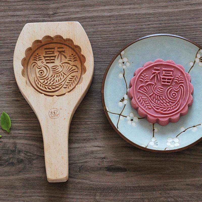 Форма для выпечки торта Moon Cake, тыквенный пирог с зеленой фасолью, выпечка, магазины, деревянная форма, кухонные принадлежности