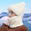 Hat and neck integrated, winter with thick fleece and warm and cold resistant pullover hat