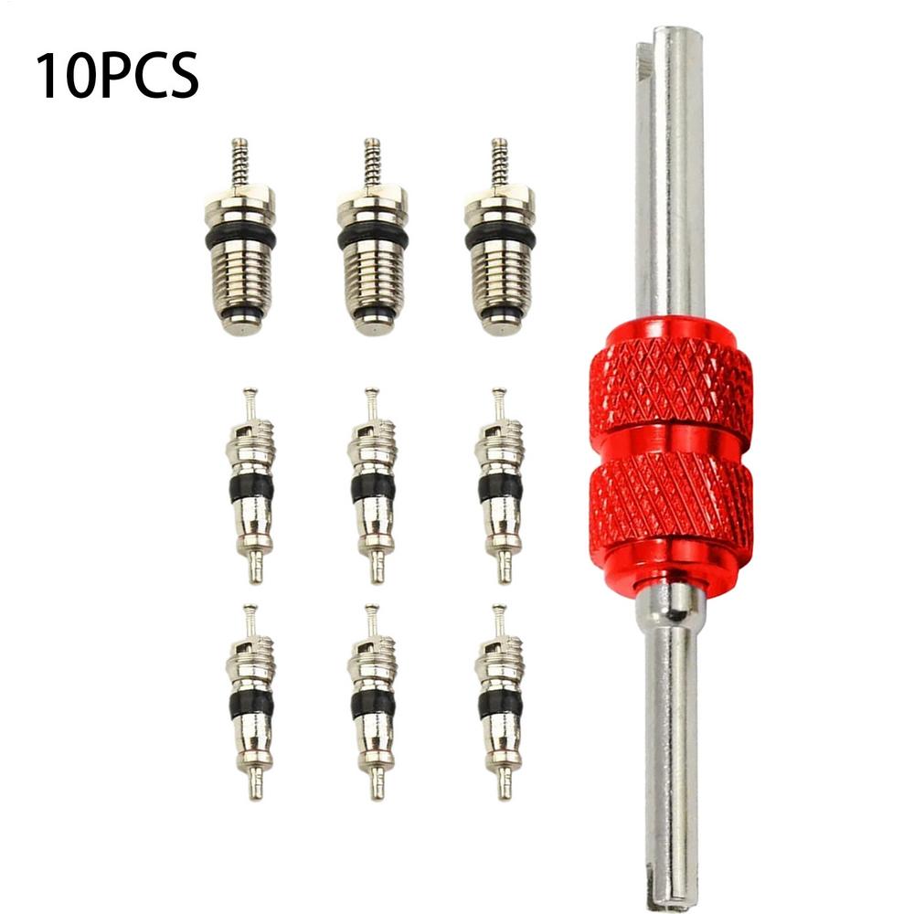 10pc AC Valve Core Tool Automotive Air Conditioning Tools AC Valve Core Kit For Air Conditioning HVAC Automotive