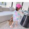 Girls Summer Short Sleeve Tie Dye T Shirt Trendy Top for Toddlers and Kids
