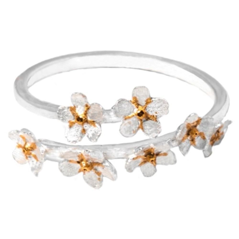 Delicate Design Adjustable Rings Elegant Women Jewelry Ornaments Flower Opening Rings Gift