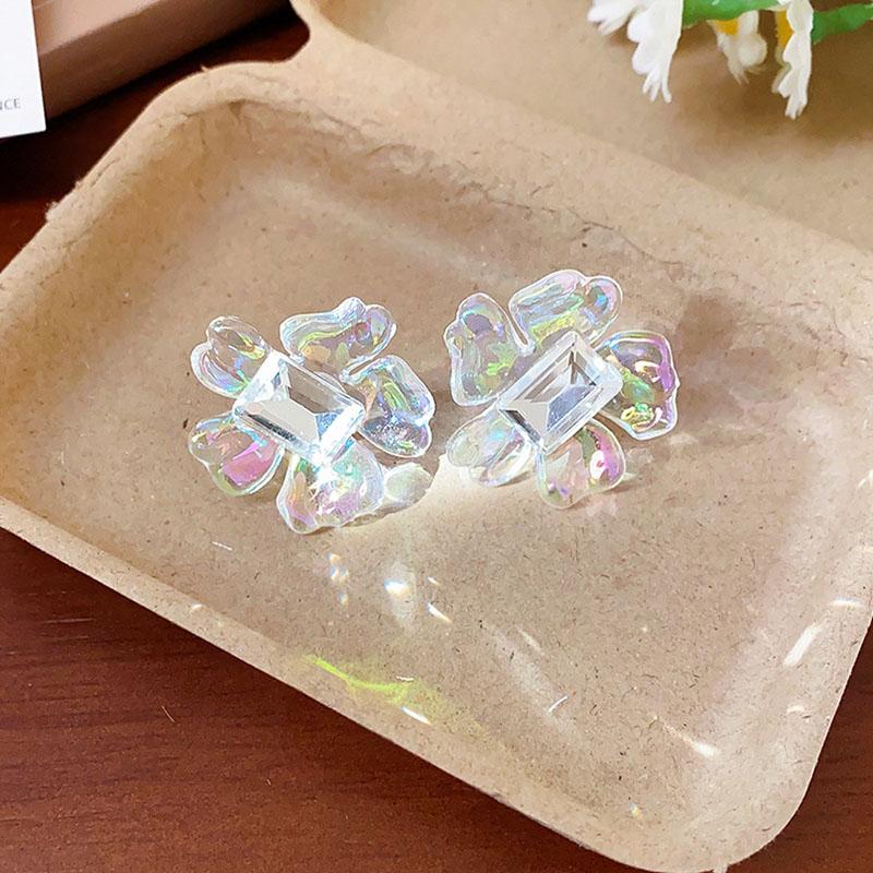 Fashion Colorful Flower Earrings For Women Elegant Imitation Pearl Stud Earrings Unique Design Brincos Wedding Jewelry Gifts