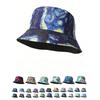 Van Gogh Style Small Bucket Hat with Oil Painting Maple Leaf Design, New Spring/summer Sun Protection Hat for Men and Women
