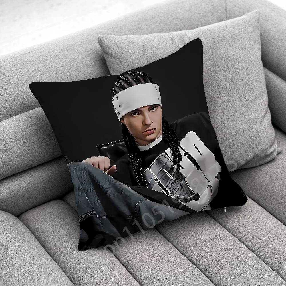 T-Tokio Hotel Tom Bill K-Kaulitz Kissenbezug für 55x55cm 40x40cm 45x45cm 50x50cm 30x30cm Quadratischer Bürokissenbezug 30cmx30cm