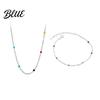 Collana Comoda per Tutti i Giorni da Donna con Perline Multicolori e Lunghezza Regolabile Choker con Perline