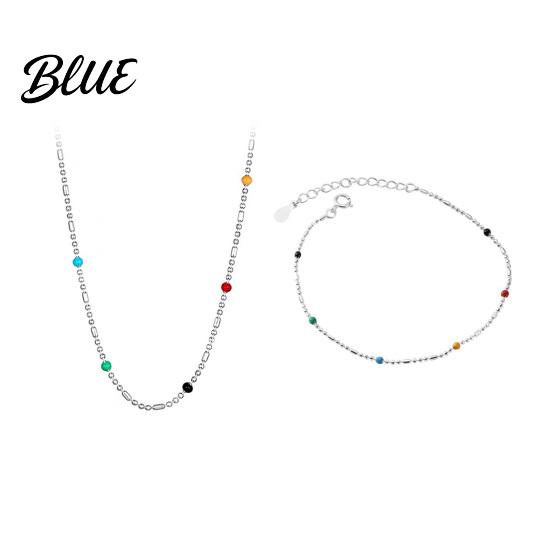 Collana Comoda per Tutti i Giorni da Donna con Perline Multicolori e Lunghezza Regolabile Choker con Perline