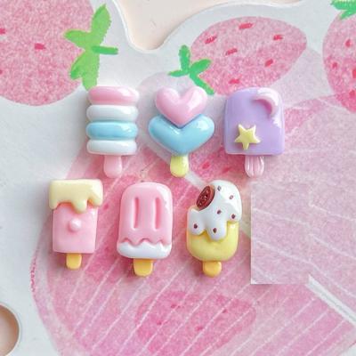Mini Popsicle Resin Accessories Earrings Nail Art Hair Clips Cream Glue Accessories