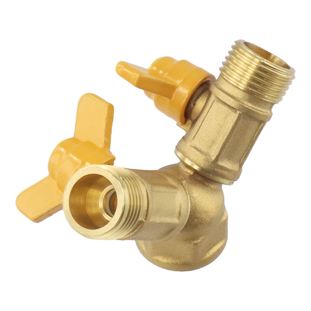 Adjustable Water Valve Valve Water Control Valve Brass Color Brass Tap Adapter Long-Lasting Performance OnOff Adjustable Valve