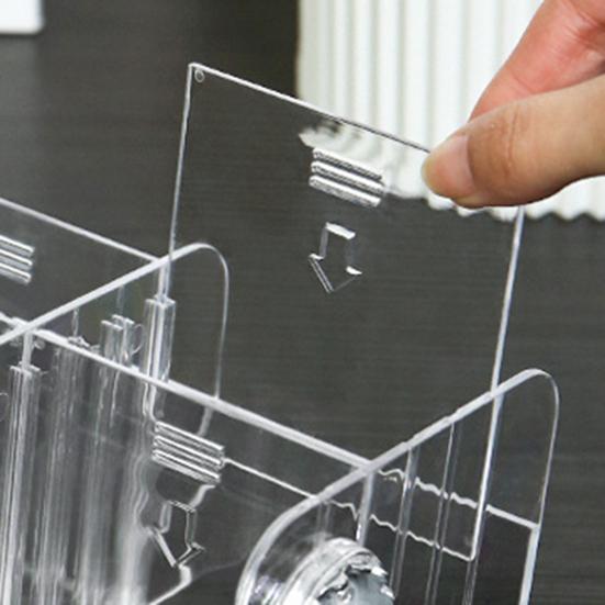 Desktop Organizer Adjustable 6 Grids Plastic Pen Holder Make-up Stationery Storage Box Office Accessories