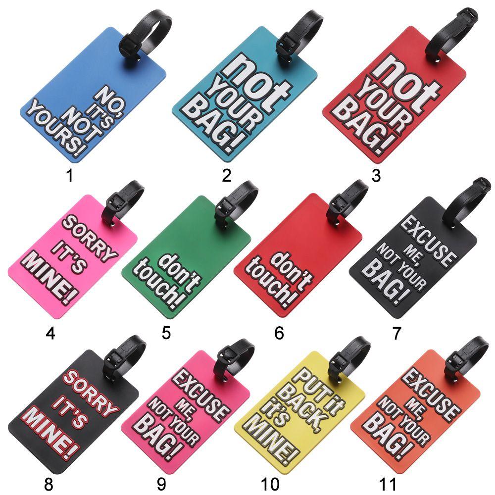 Travel PVC Baggage Boarding Label Portable Luggage Tag Travel Tag Creative Letter Baggage Holder