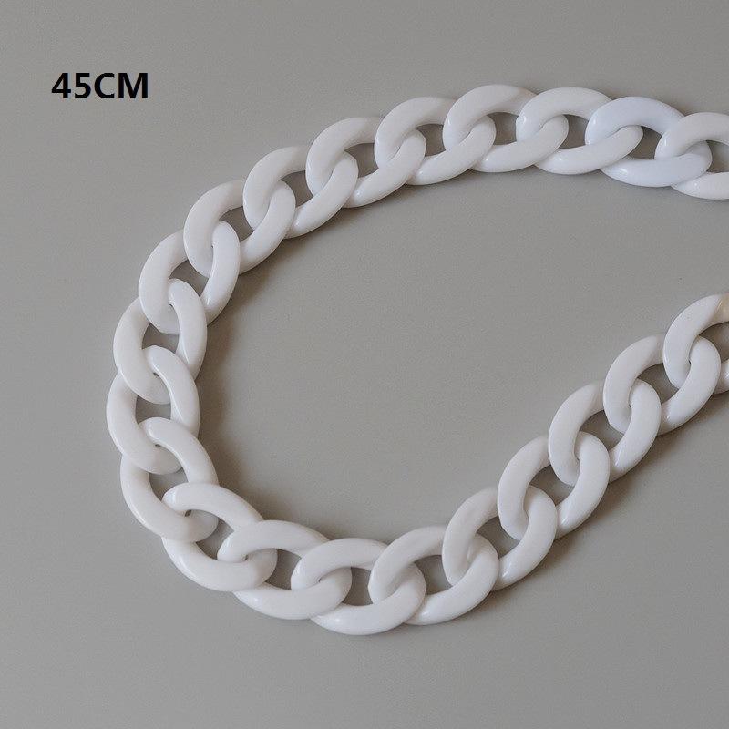 

Candy color fish bone color acrylic resin chain contrasting color retro handmade removable thick chain bag decorative chain