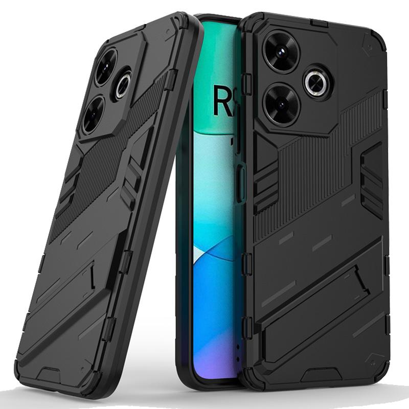 Phone Holder Case For Xiaomi Poco M6 4G Case Bumper Anti-knock Armor Full Back Cover For Poco M6 Case For Poco M6 4G 6.79 inch