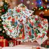 40Pcs Cotton Linen Christmas Print Fabric For Christmas Decor Tablecloths Curtains Sofa Pillows Handmade  Fabric Party Supplies