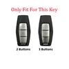 Leder Schlüsseletui Hülle für Mitsubishi Outlander 2022 2023 2/3 Tasten Fernbedienung Smart Key Halter Autoschlüsselanhänger Schutz
