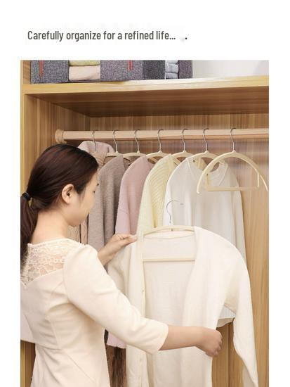 Ultra-Thin Non-Slip Flocked Clothes Hanger for Adults