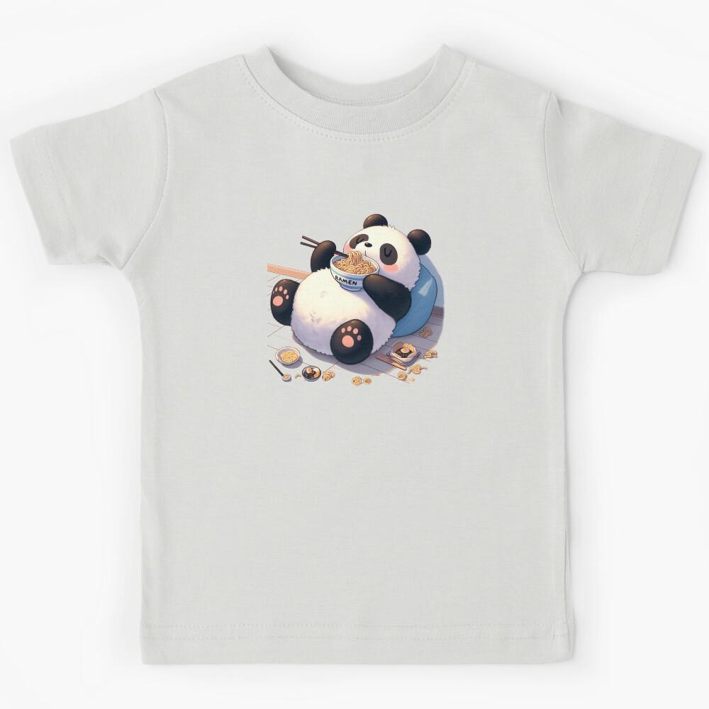 Ramen Lover Panda Bear Kids T-Shirt 110