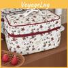 Corduroy Floral Makeup Bag With Large Capacity For Daily Travel And Storage
