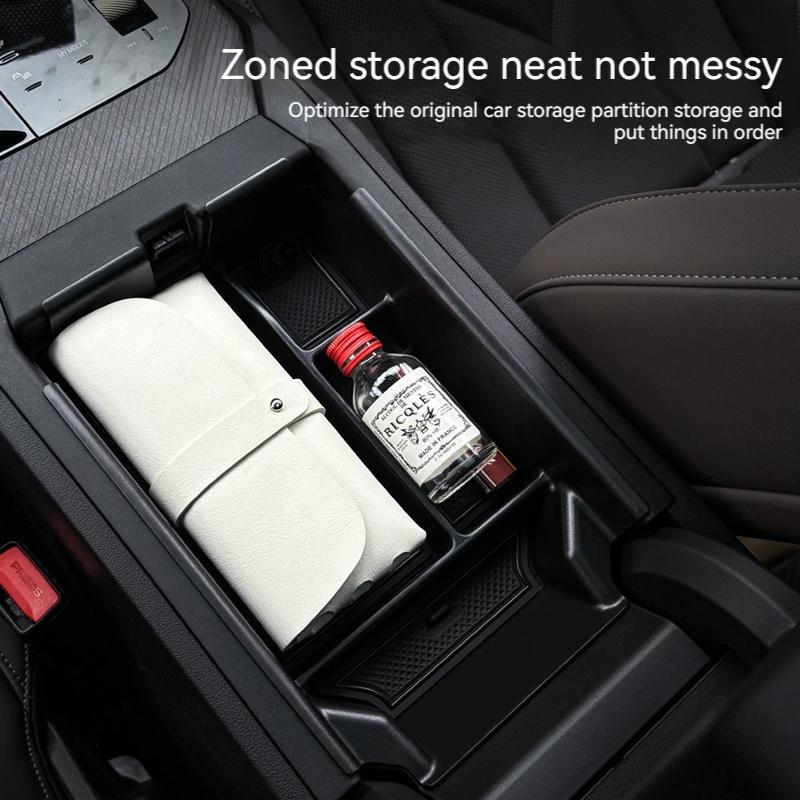 For BMW X3 G45 2025 Black Center Console Armrest Storage Box Decoration Cover Trim Car Styling Interior Accessories