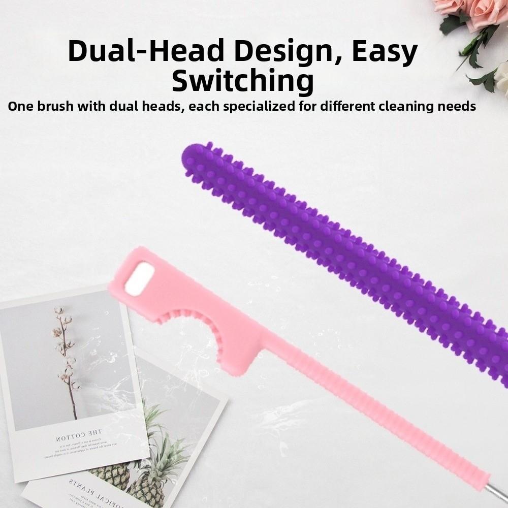 Dual-head Design Straw Cleaning Brush Bendable Bottle Brush Reusable Extra Long Brush Pacifier