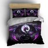Dark Fantasy Black Dragon and Purple Rose Bedding Set for Kids Luxury Gift 3pcs Digital Print Comforter Set Soft Comfortable