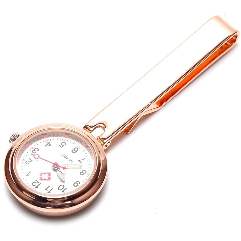 

GoodsLand [ 4 colors ]Nurse watch clip type clock Luminous needle simple fashionable metallic GD-CLIPNW-PK