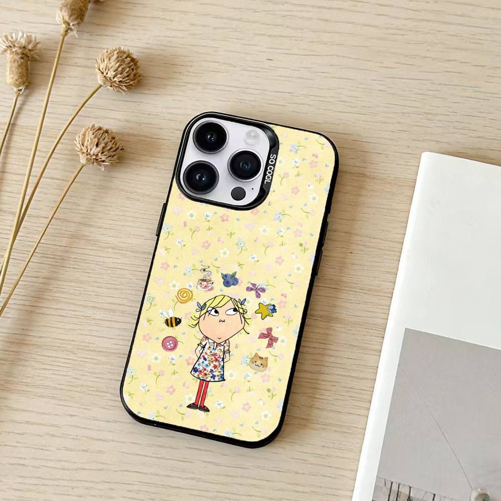 Charlie and Lola Anime Phone Case Color Silver Shell For IPhone 17 16 15 14 13 12 11 Pro Max Plus