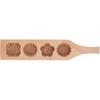 Wooden 4 Flower Pattern DIY Handmade Press Food Pastry Biscuit Cookie Pumpkin Pie Baking Tool for Home Bakery Dessert Shop(Pattern Two)