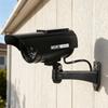 Solar Fake Bullet Security Camera Dummy Surveillance System, Red LED Lights Anti-Theft,Indoor Outdoor Deterrent Home Office