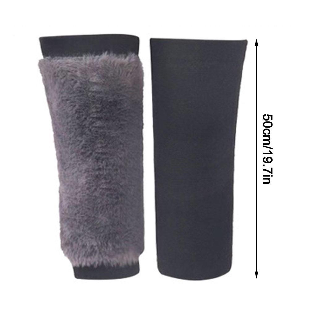 Faux Rabbit Fur Thermal Knee Sleeves Elastic Knit Fleece Knee Pads Knee Warmers  Outdoor Activities