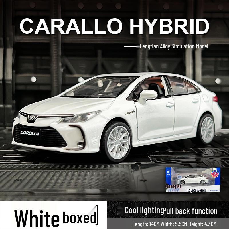 

Caipo 88432 Corolla Sedan Alloy Toy Car with Pull Back, Sounds, Lights, and Double Door Opening белый