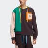 adidas Originals Melting Sadness Puppet Series Colorblock Asymmetrical Hem Loose Sweatshirt Unisex Tops HC0349