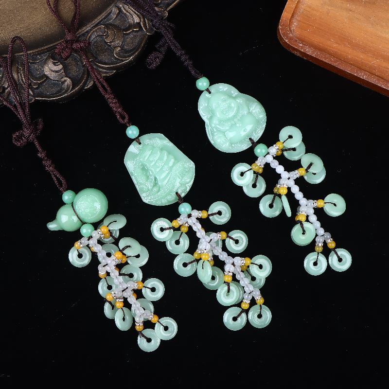1Pc Chinese Luck Car Accessory Rearview Mirror Pendant Suitable For For Asian Culture Decor & Driving Amulet