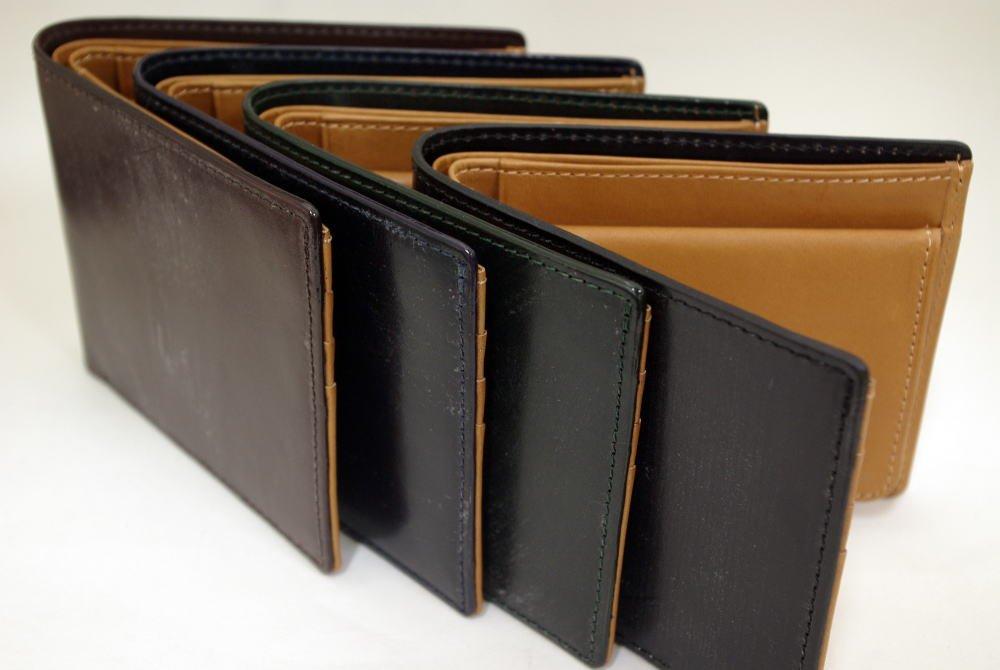 [Saint Cuir BRIDLE LEATHER] Thomas Bridle Leather and Tanned Leather Bifold Wallet (with Box-Shaped Coin Purse) (Dark Chocolate)