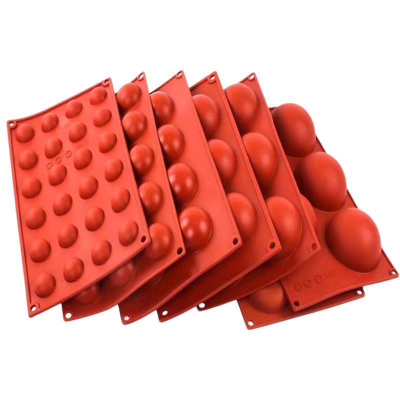 3D Hemisphärische Silikonform Form Runde Halbkugel Schokoladenform Pudding Gelee Backform DIY Kuchenform