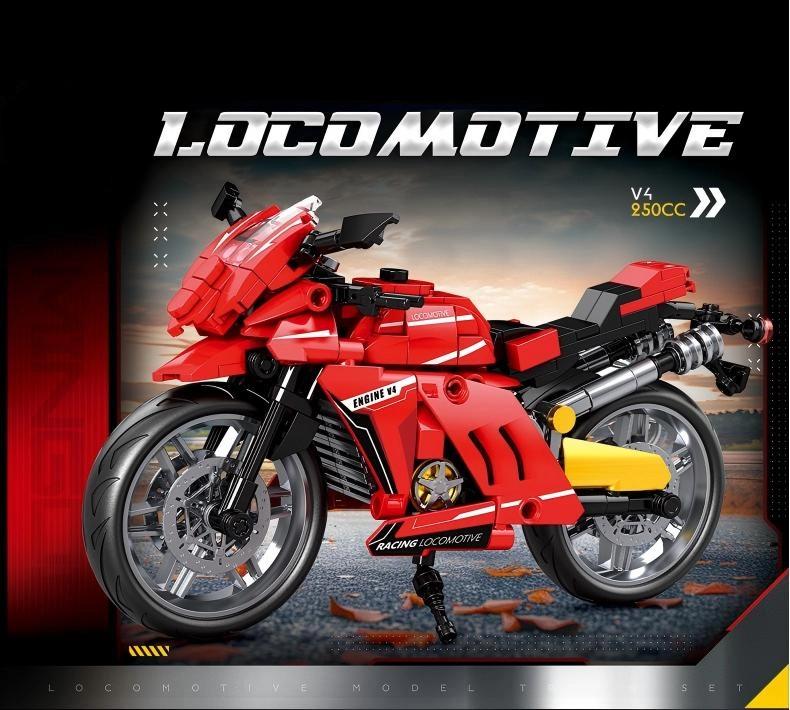 MOC City Technical Motorcycle Moto Car Model Building Blocks Racing Motobike Vehicles Bricks Toys for Kids Teenagers DIY Gifts