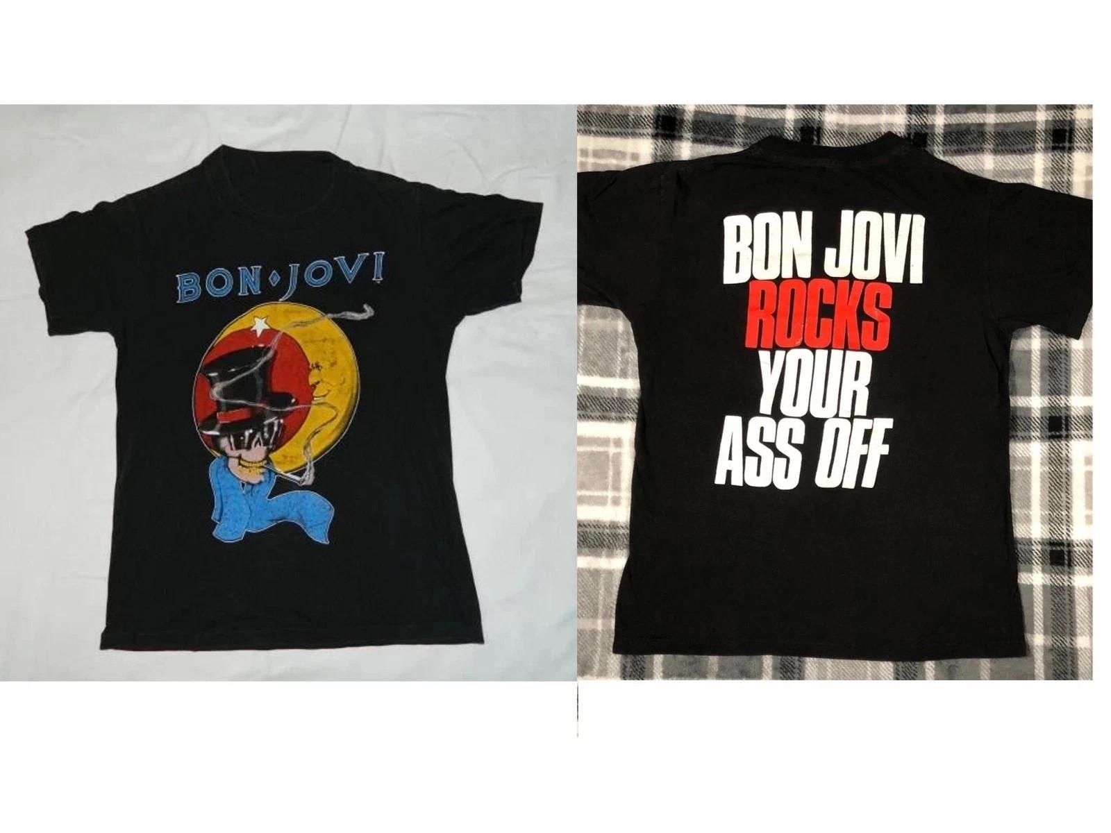 Vintage Bon Jovi Rocks Your Ass Off 1987 Tour 2 Side T-Shirt Unisex S