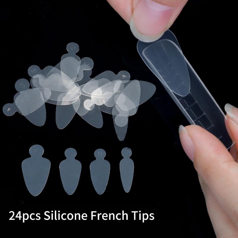 Duals Forms Acrylic Nail System UV Gel Nail Mold Full Cover Fasle Nail Tips Nail Form French Extension Tips Stickers