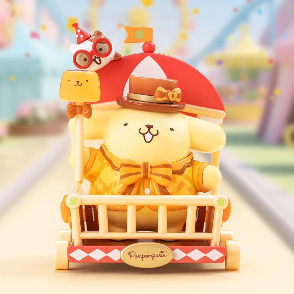 TOP TOY Sanrio Characters Pompompurin Amusement Park Series Gachapon Blind Box Figure Soft Vinyl PVC Present Birthday Gift Pompompurin Character