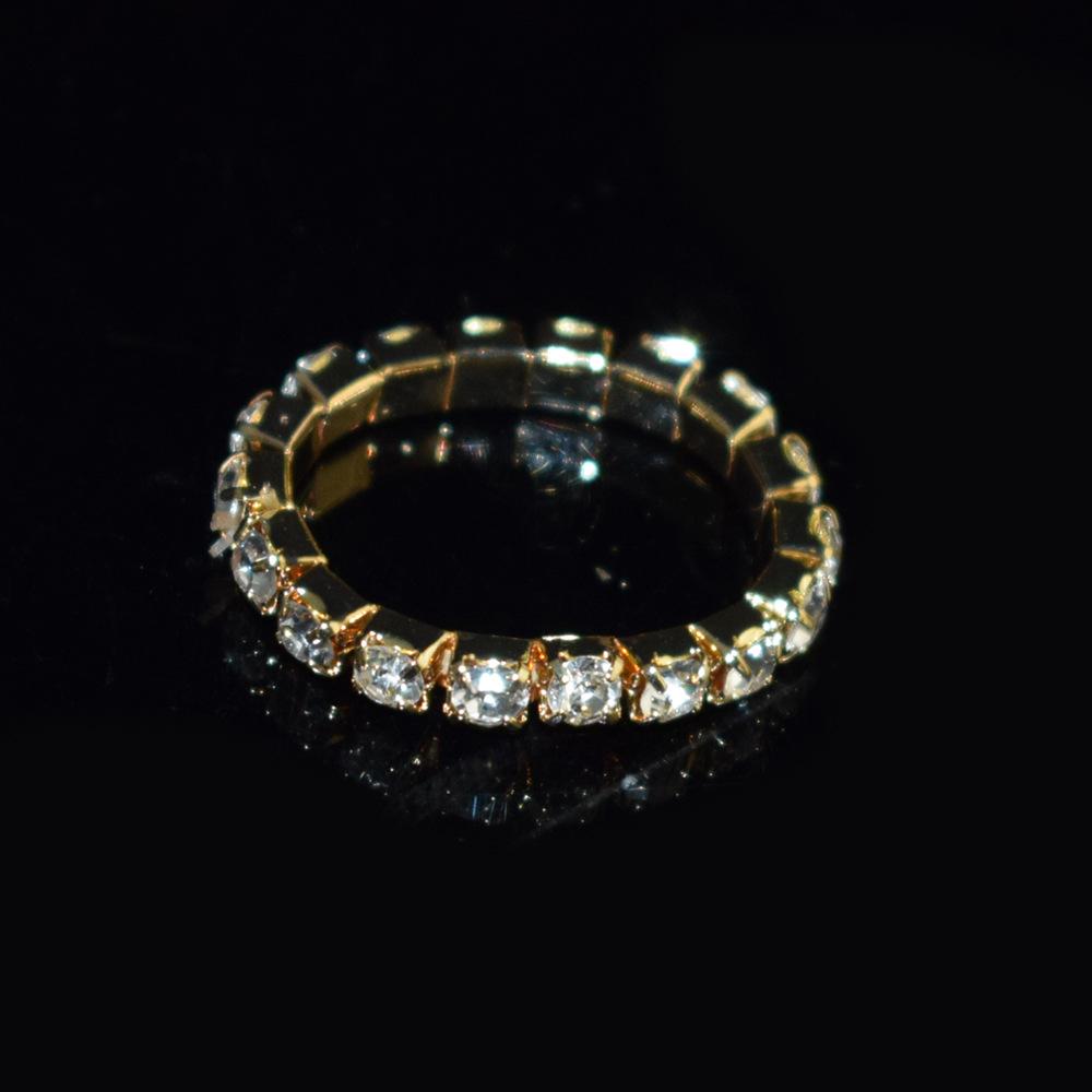 

Exquisite Multi-Row Rhinestone Bridal Elastic Bangle Bracelet 1005
