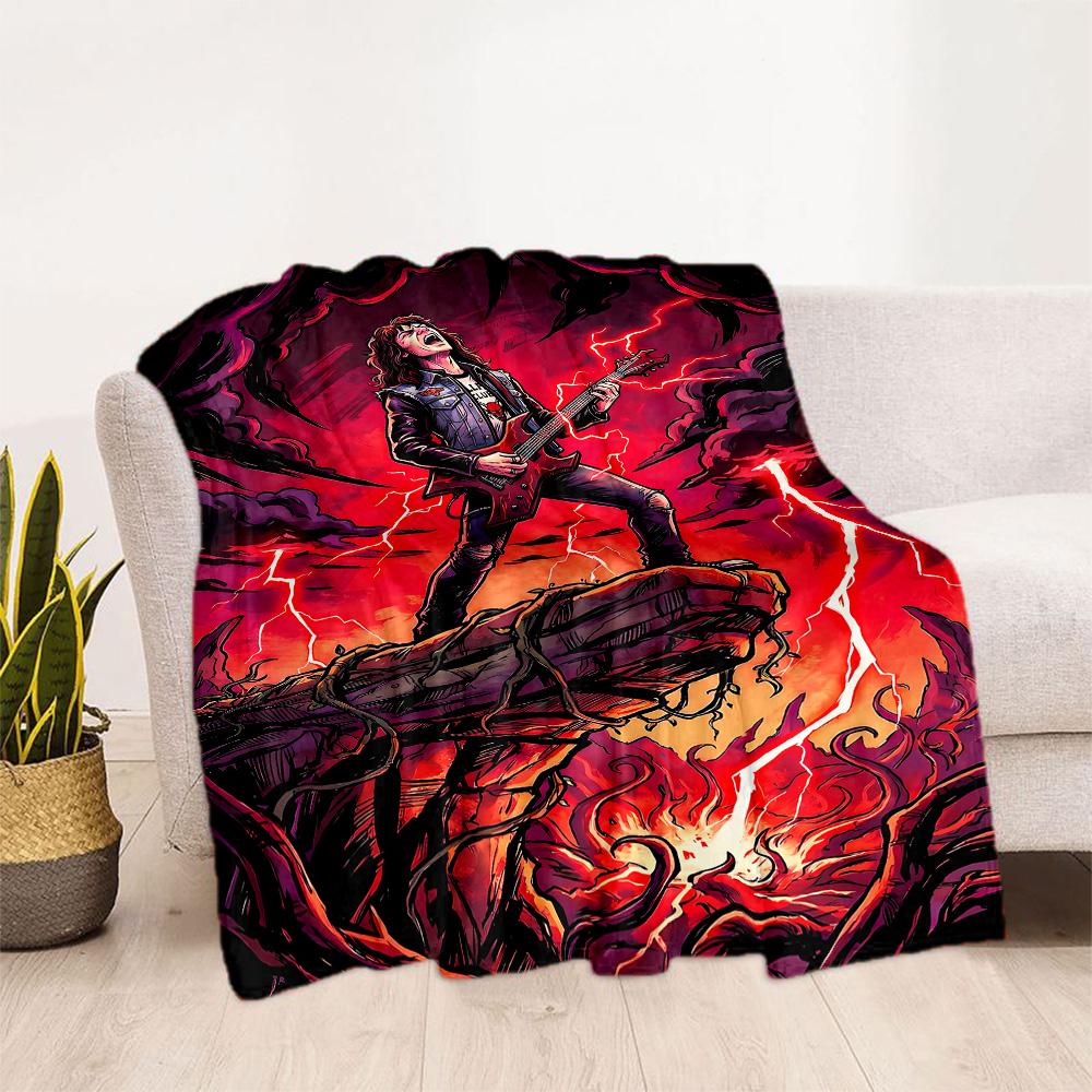 Stranger Things Artwork Suitable Blanket for Offices, Travel, Living Rooms Also a Good Gift for Friends and Family Suitable for All Seasons.
