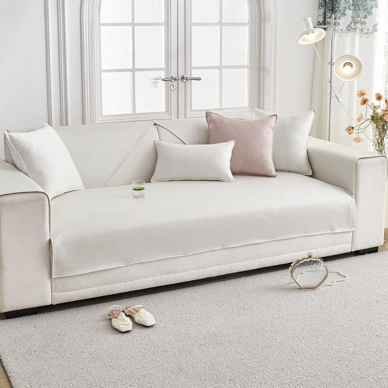 Mat Ice Silk Sofa Cushion New  Summer And Summer Solid Color Sofa Cover All-Inclusive Non-Slip Sofa Cover Towel
