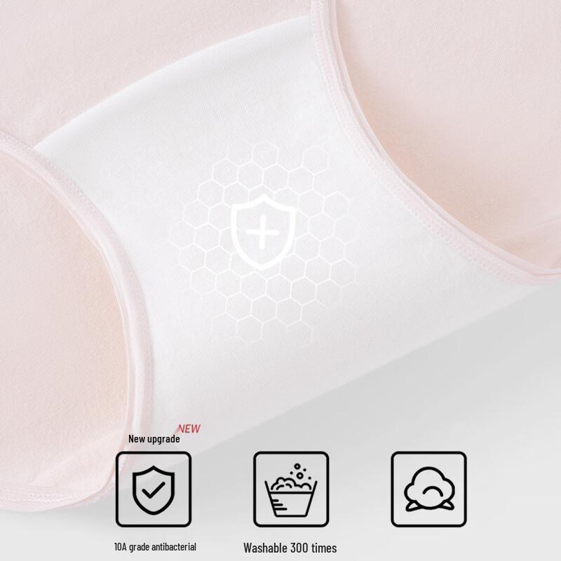 MaoRen Women's Seamless Mid-Waist Antibacterial Cotton Briefs